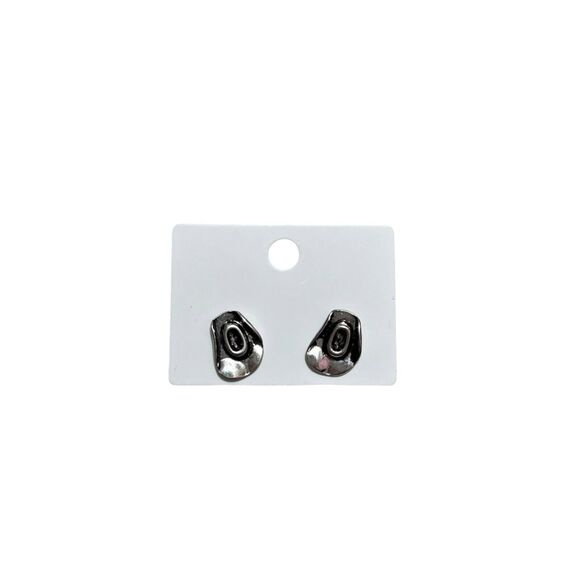 Unbranded Jewelry - Country Western Cowgirl Cowboy Hat Silver Stud Stainless Steel Earrings